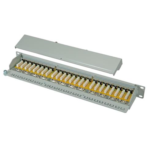 Cat. 6 / Class E 19" Patch Panel, 24 Ports, STP light grey - Foto 1